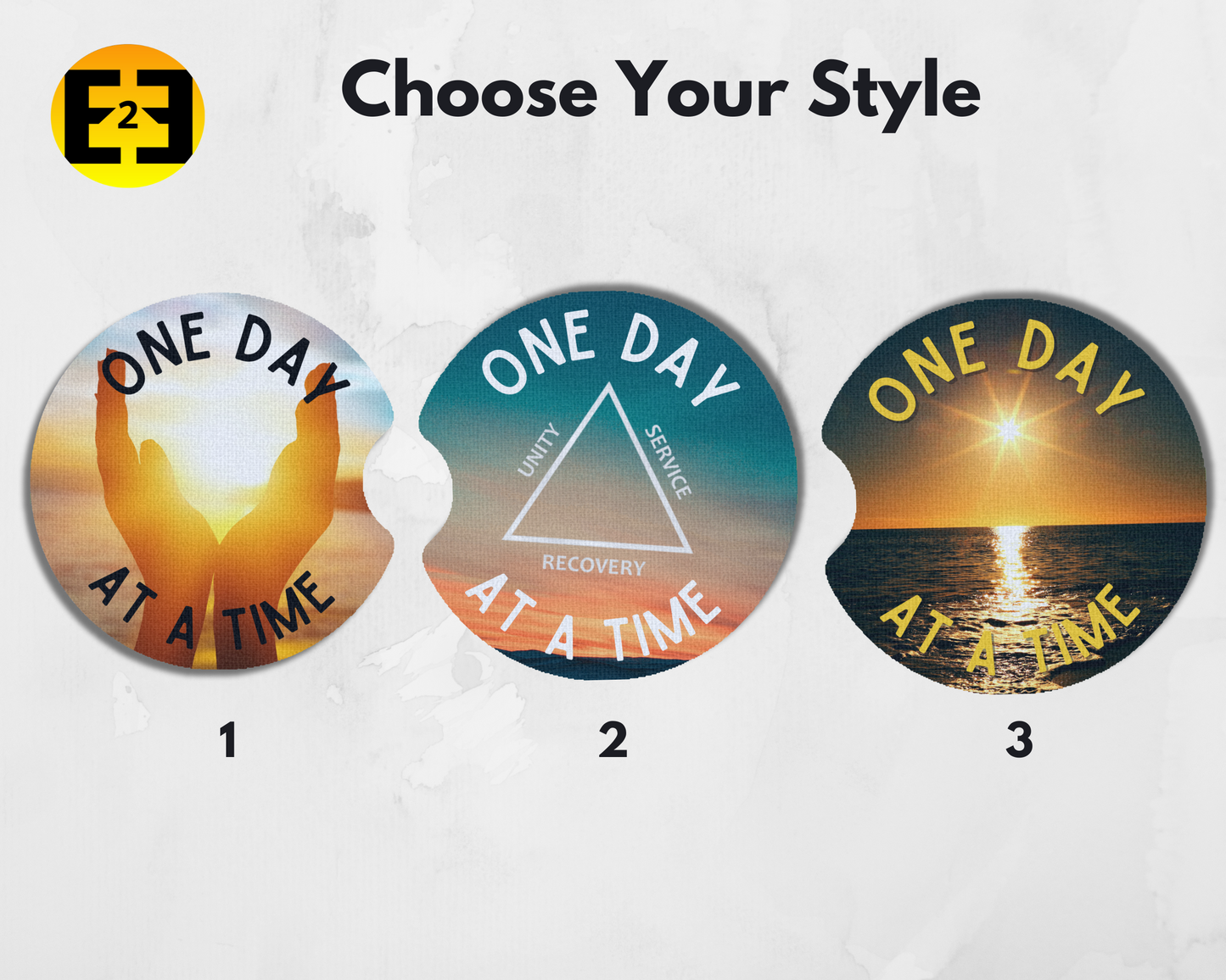 AA Recovery One Day at a Time coasters design options