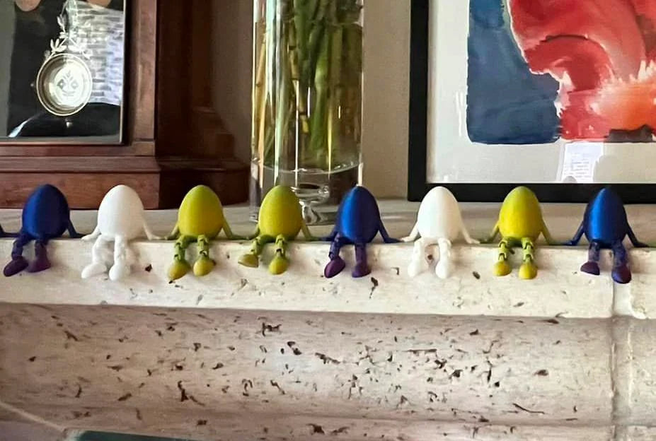 Egg man articulate mini-figure colors