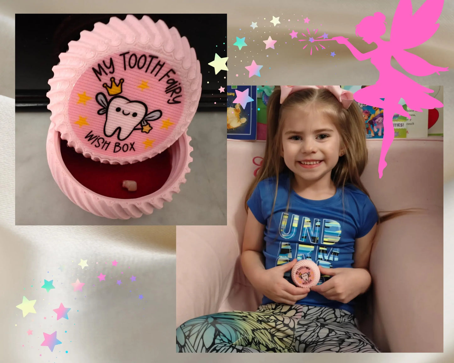 Tooth Fairy pillow wish box for kids kid tested