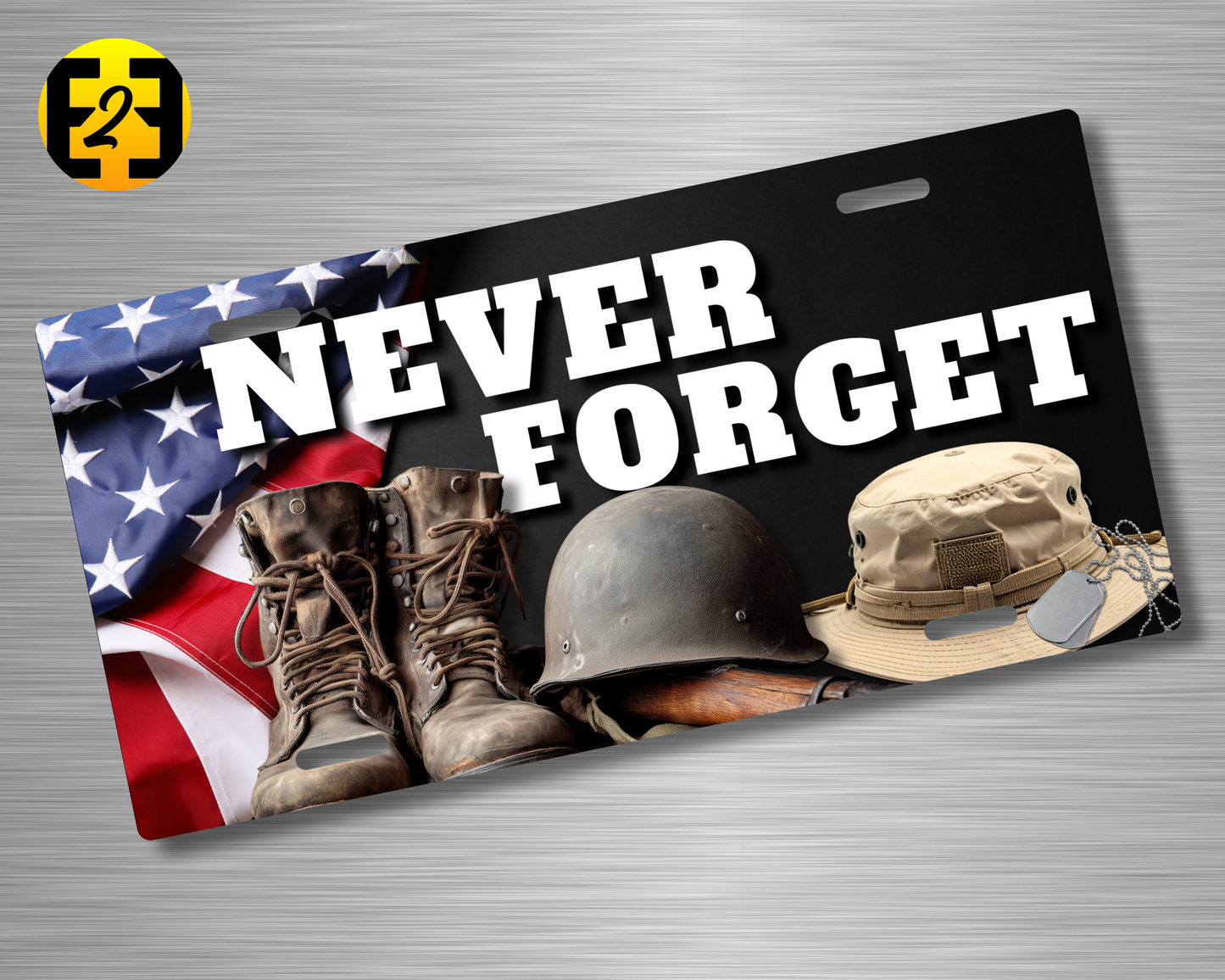 Military Never Forget - Decorative License Plate