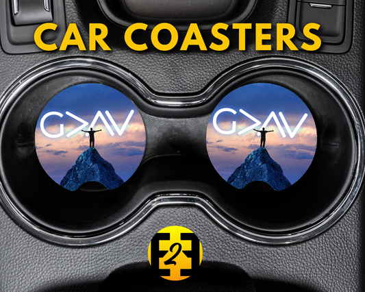 God Is Greater - Car Coasters