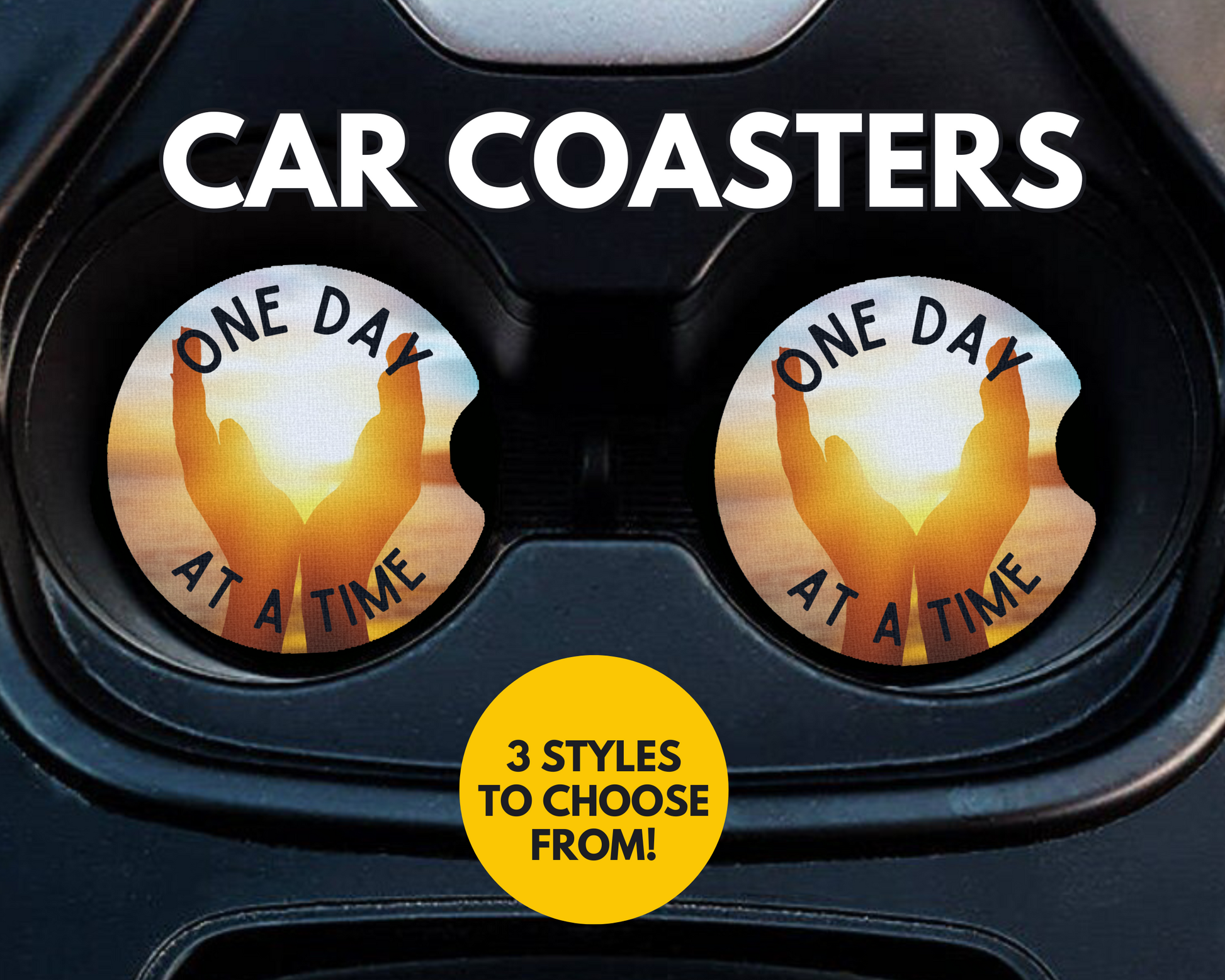 AA Recovery One Day at a Time coasters