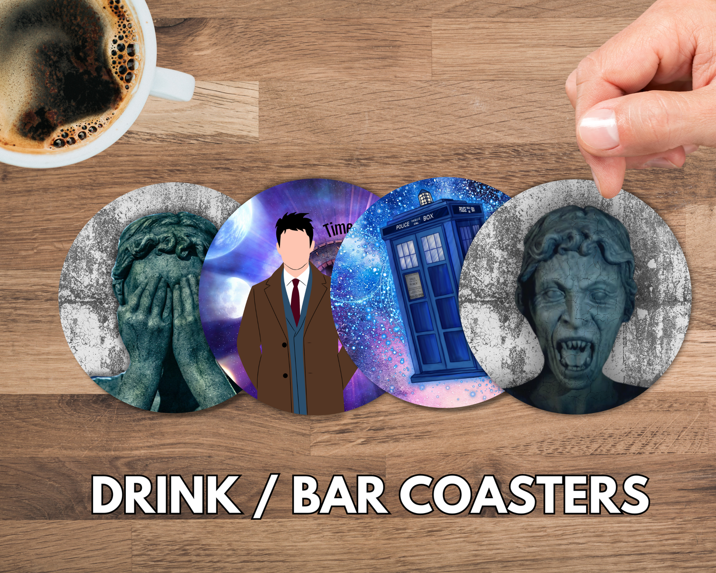 Bar / Drink Coasters - Doctor Who - Set of Four