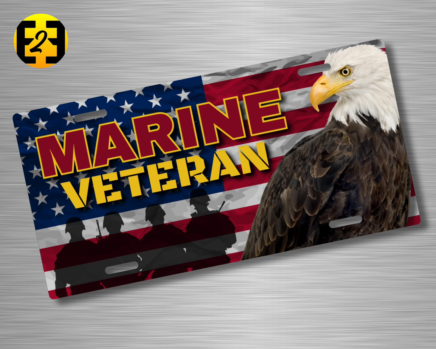 Marine Veteran - Decorative License Plate