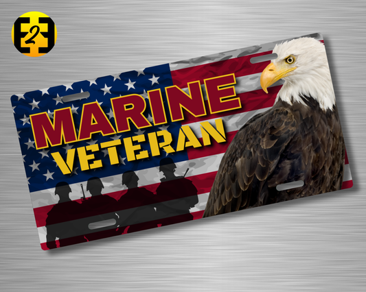 Marine Veteran - Decorative License Plate