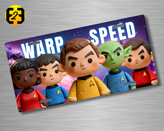 Warp Speed - Decorative License Plate