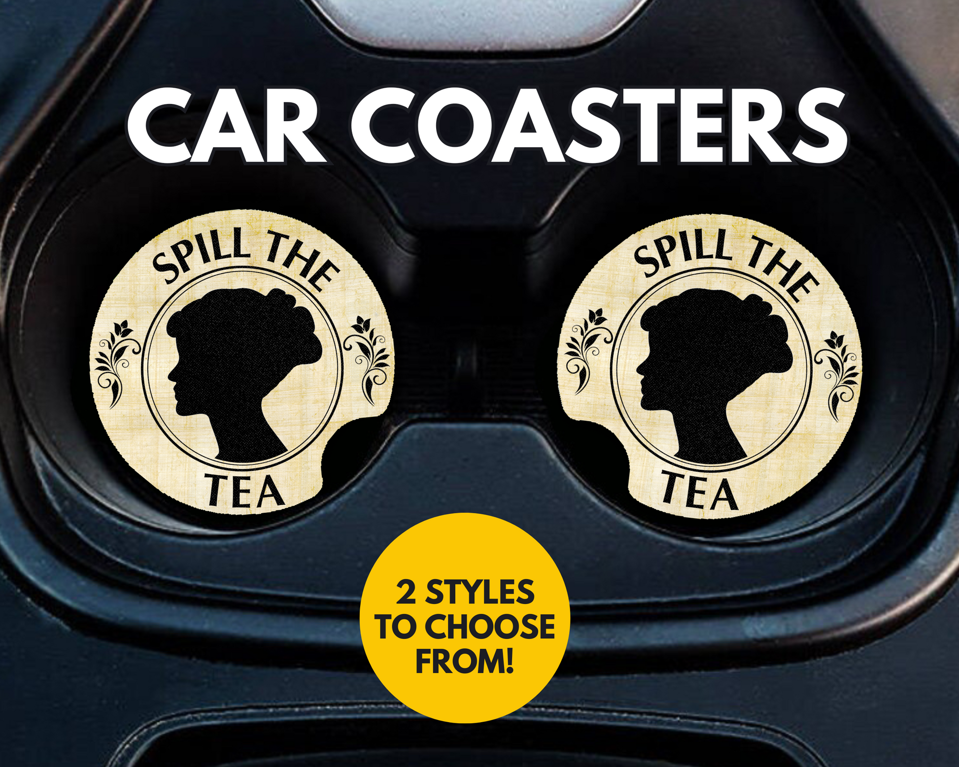 Lady Whistledown gossip spill the tea car coasters