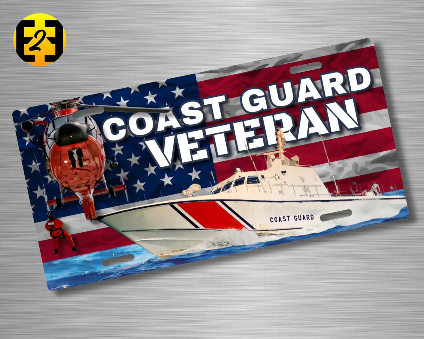 Coast Guard Veteran - Decorative License Plate