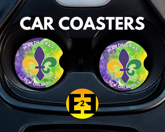 New Orleans Mardi Gras parade car coasters
