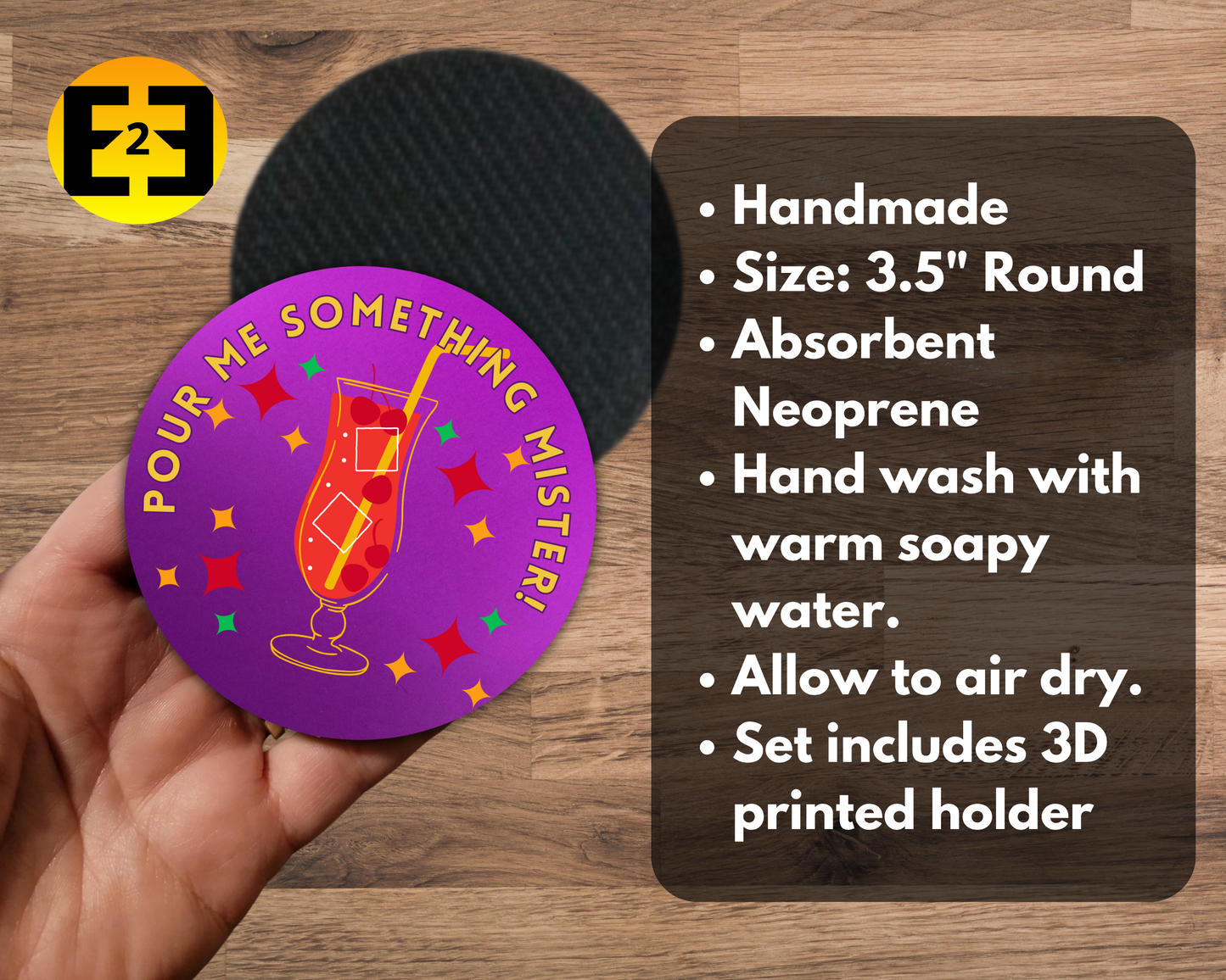 Bar / Drink Coasters - Mardi Gras Carnival - Set of Four