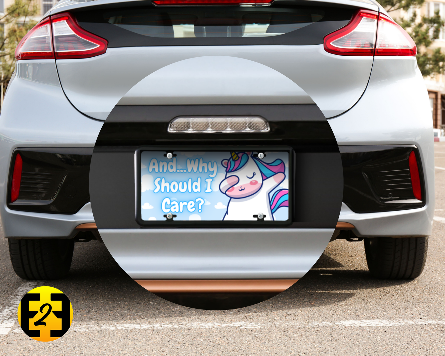 Unicorn Why Should I Care - Decorative License Plate