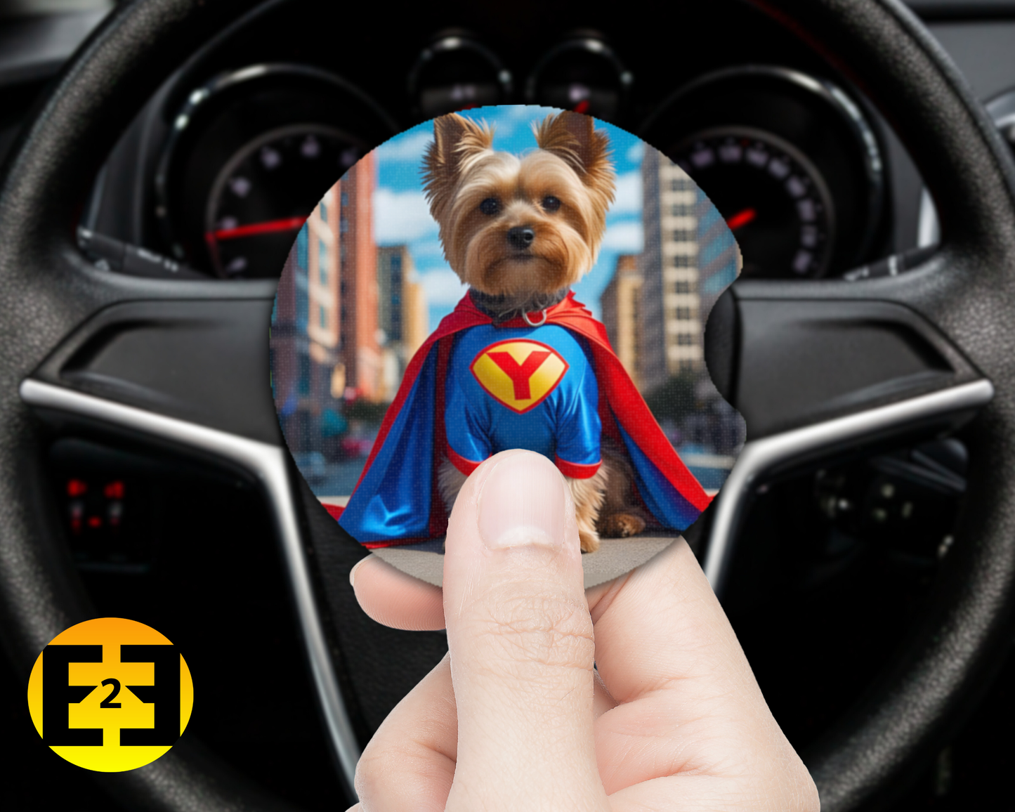 Car Coaster - Yorkie Cosplay (Variety)