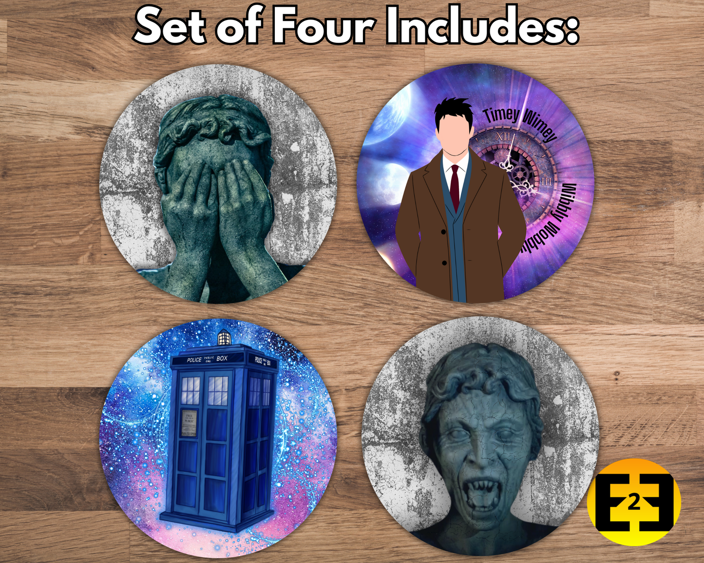 Bar / Drink Coasters - Doctor Who - Set of Four