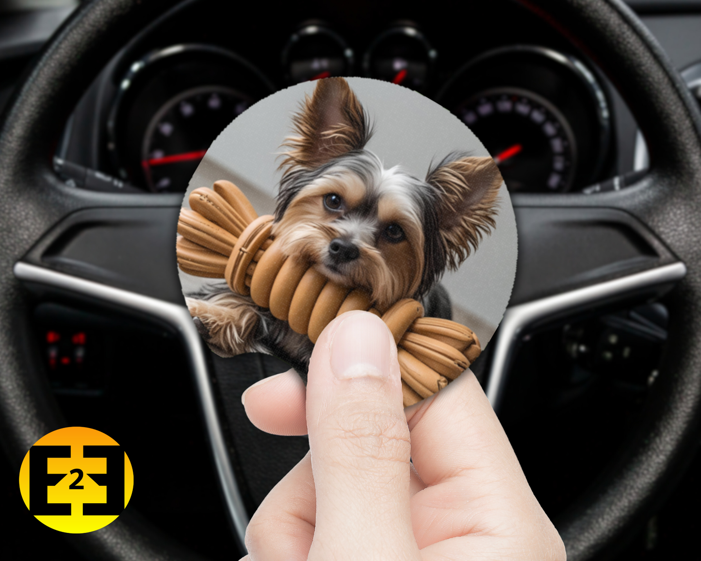 Car Coaster - Yorkies (Variety)