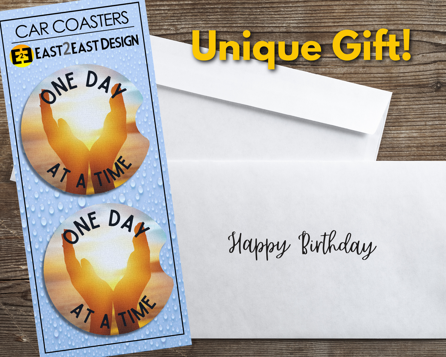 AA Recovery One Day at a Time coasters unique gift