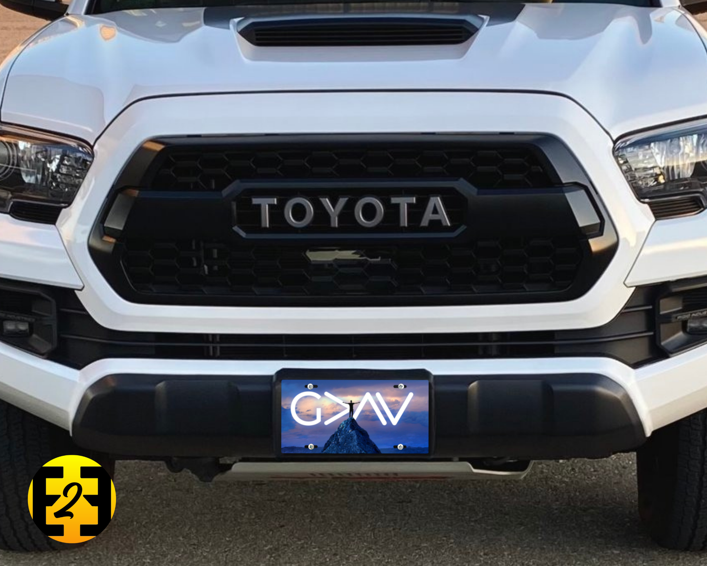 God Is Greater - Decorative License Plate