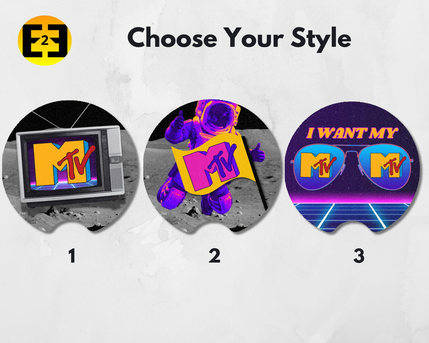 80's retro MTV GenX car coasters style variety