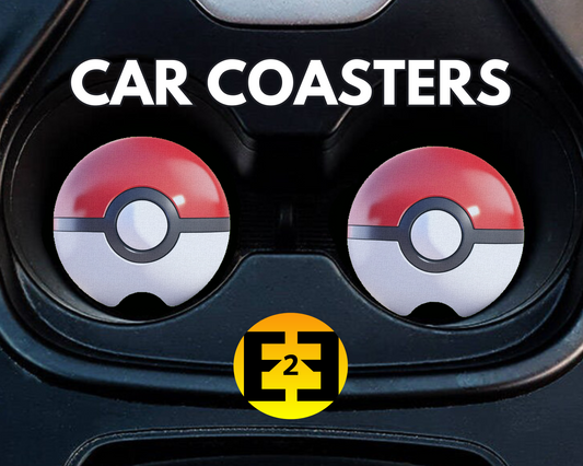 Pokemon Poke ball car coasters