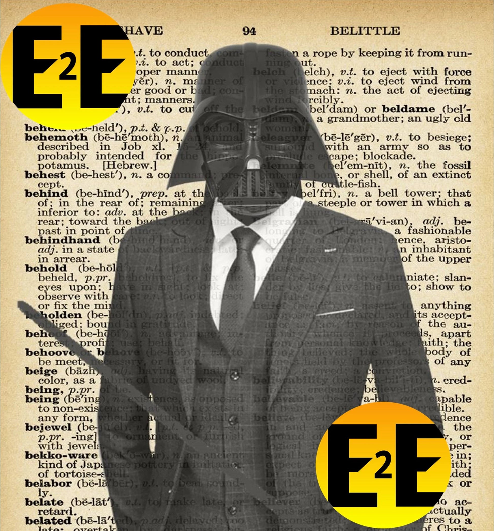 Star Wars suits wall art set of four prints darth vader