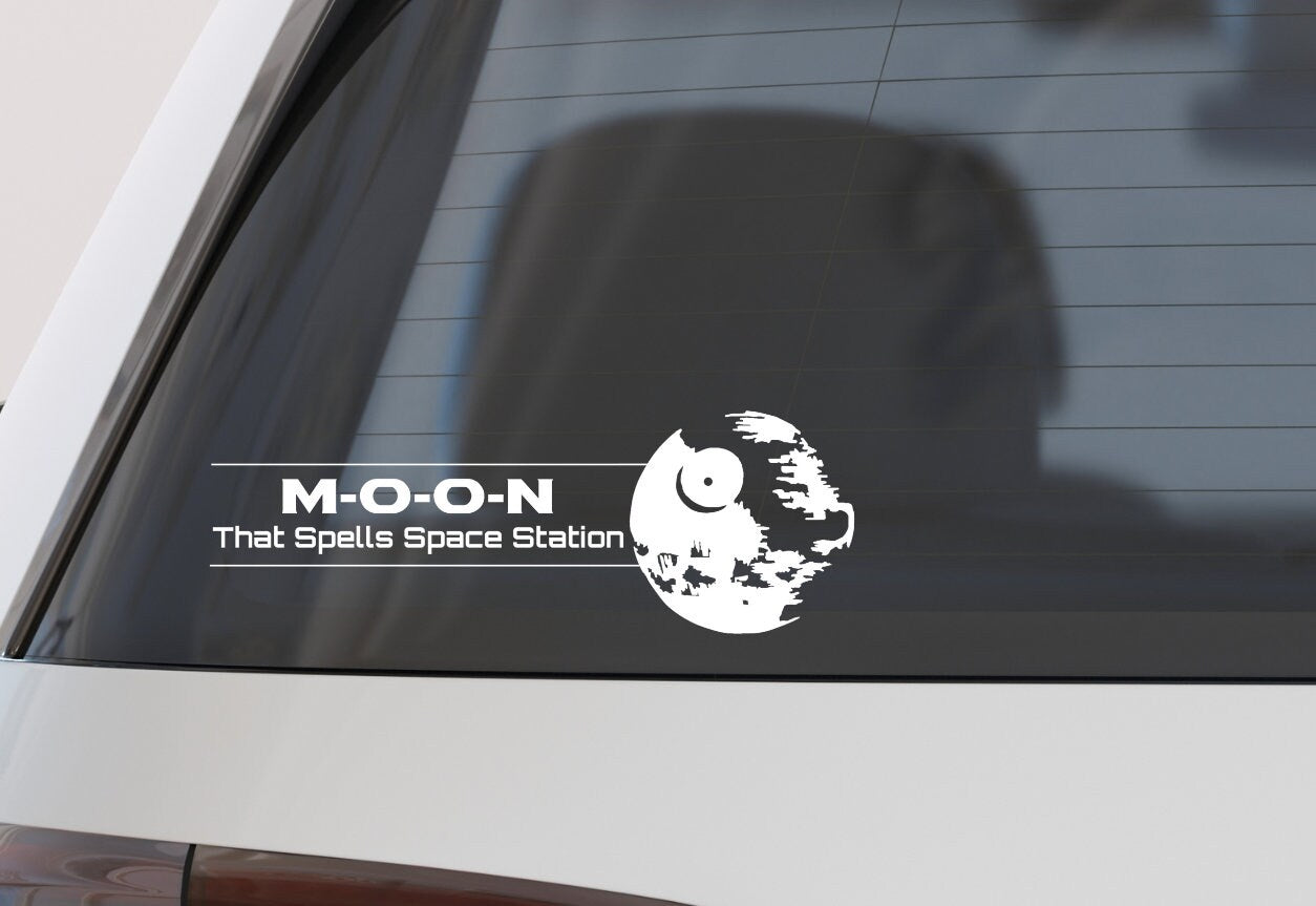 car decal Star Wars Moon Space Station Death Star sticker