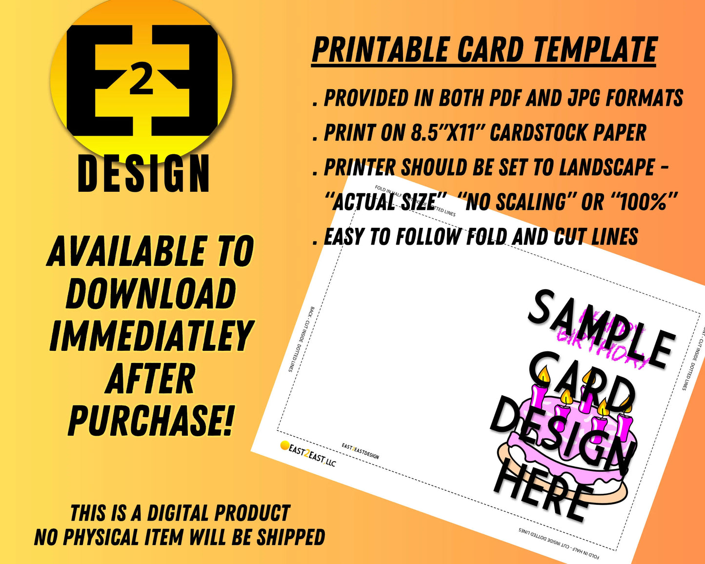 5x7 Card - We Regret Birthday - DIGITAL DOWNLOAD