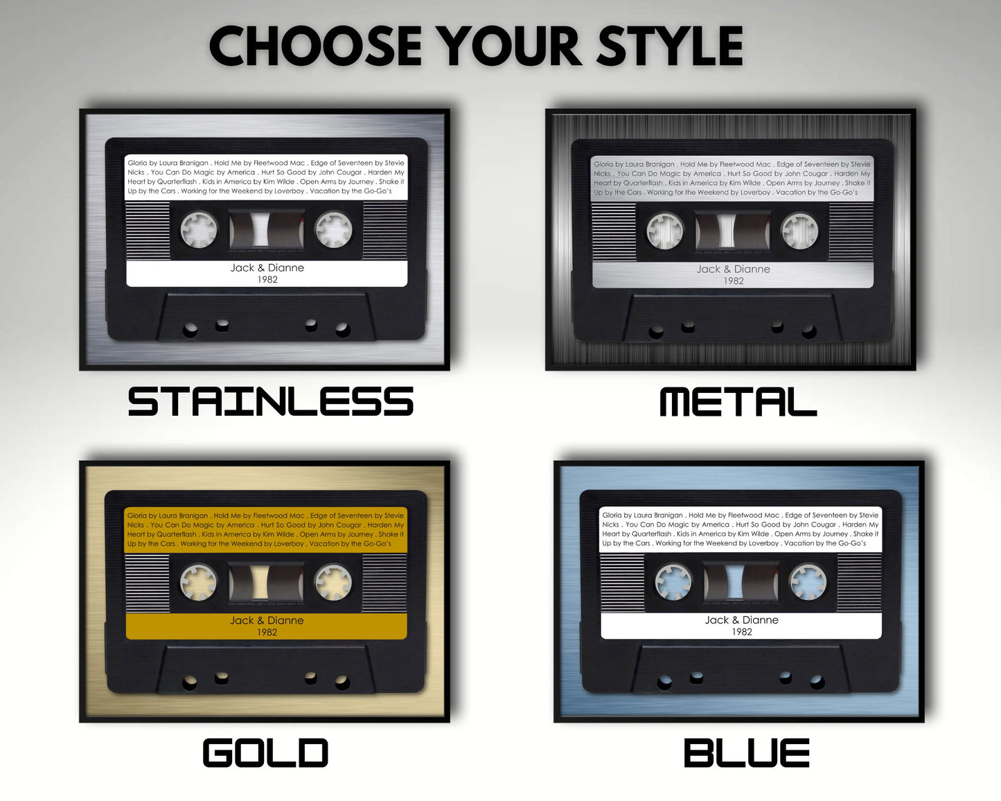 custom poster 80s retro mixed tape wall art style