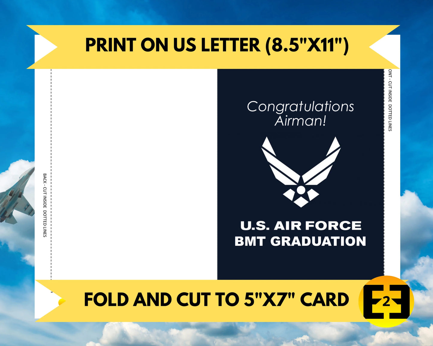 Air Force BMT graduation card