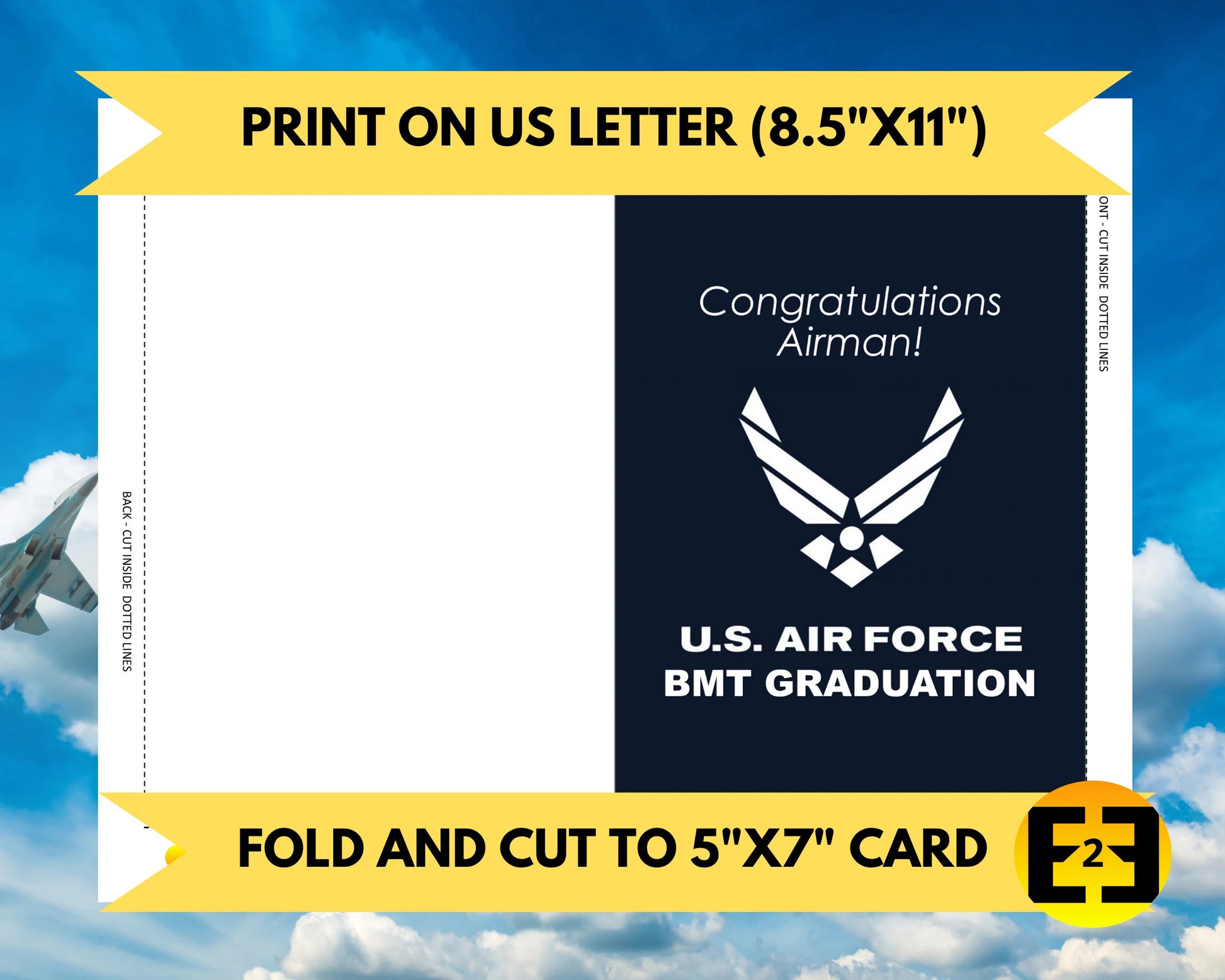 Air Force BMT graduation card