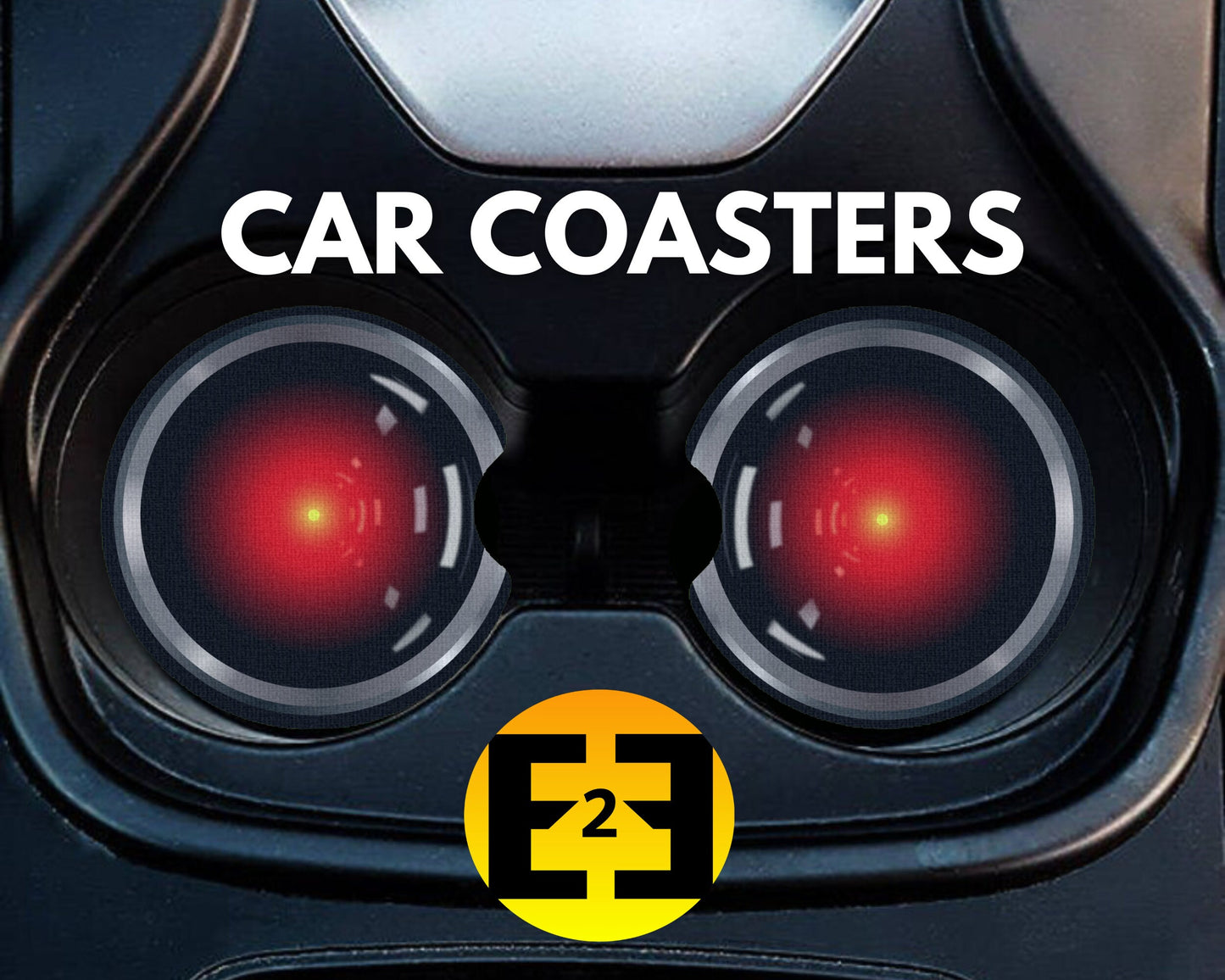 2001 space odyssey hal 9000 car coasters