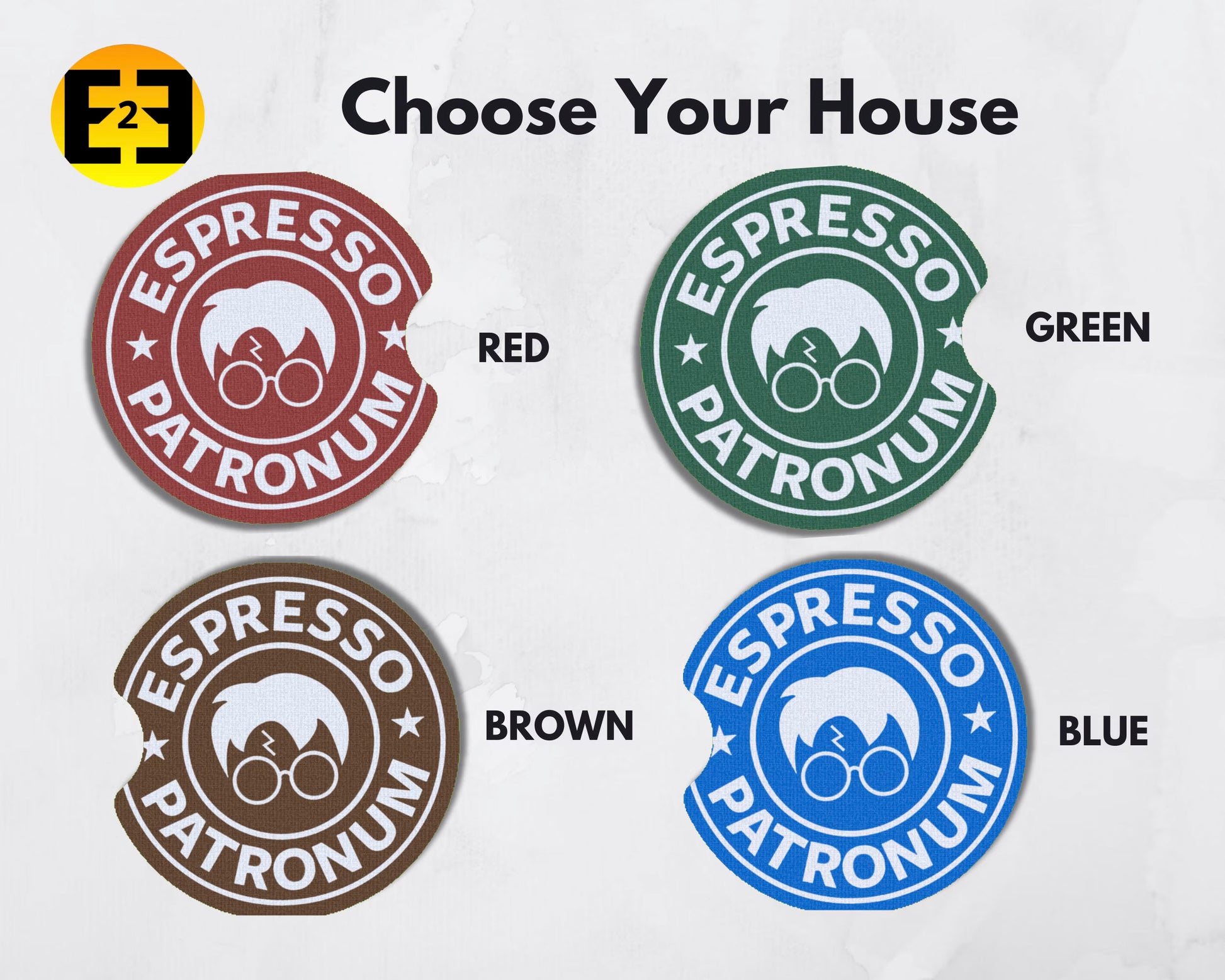 Harry Potter espresso patronum car coasters color variety