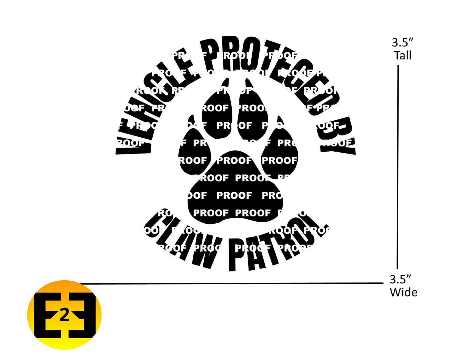 car decal vehicle protected by claw patrol sticker proof