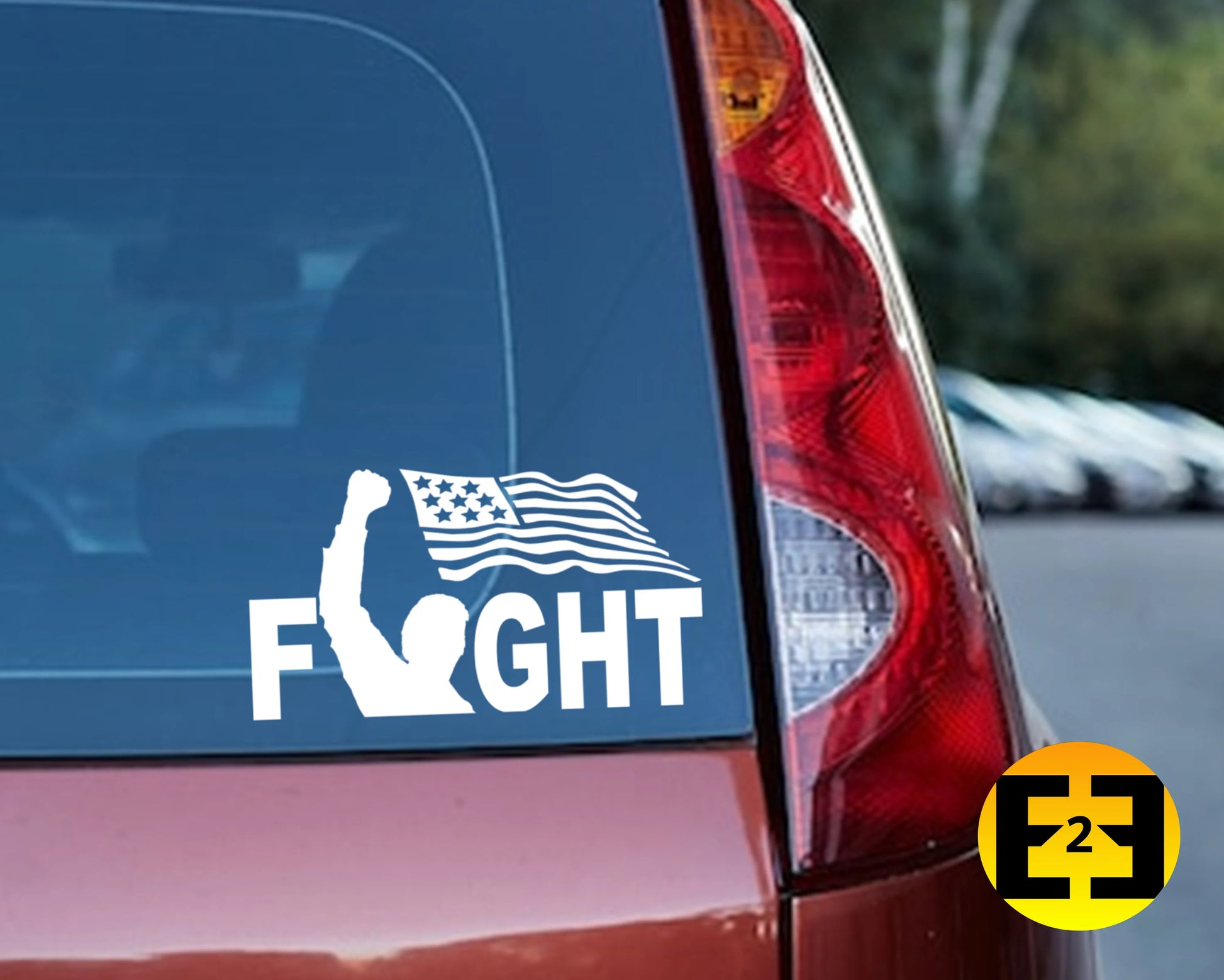 car decal Trump Fight American sticker