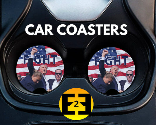 Trump FIGHT car coasters
