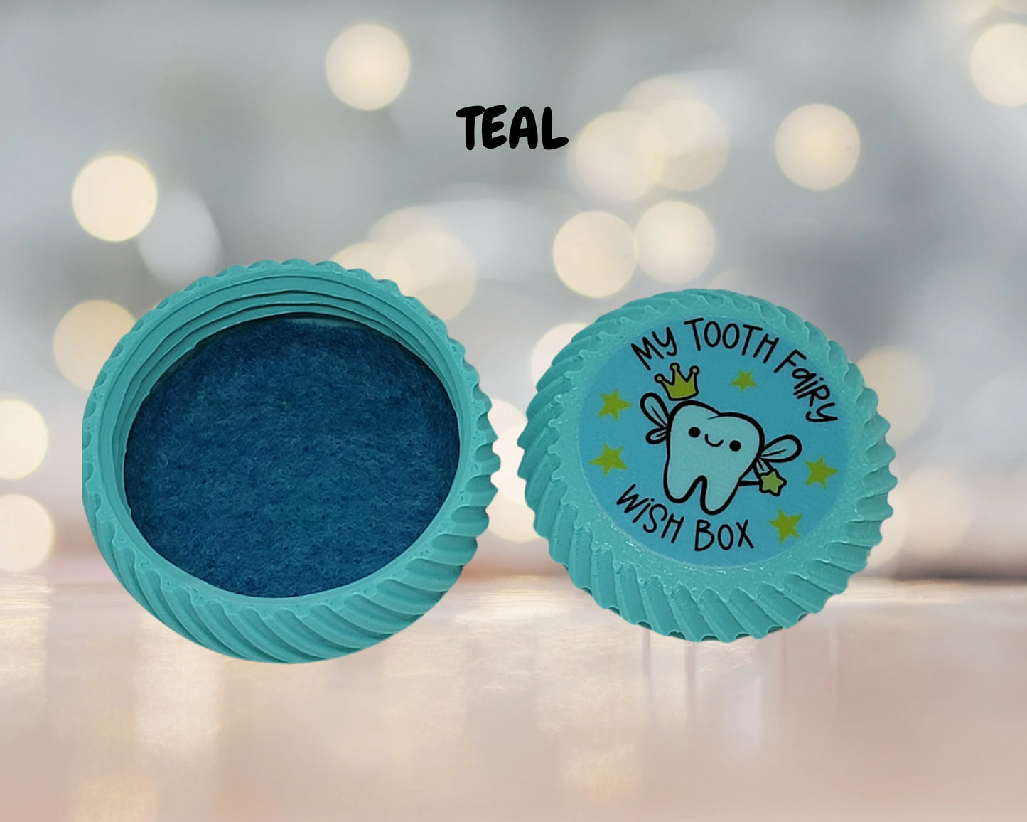Tooth Fairy pillow wish box for kids teal