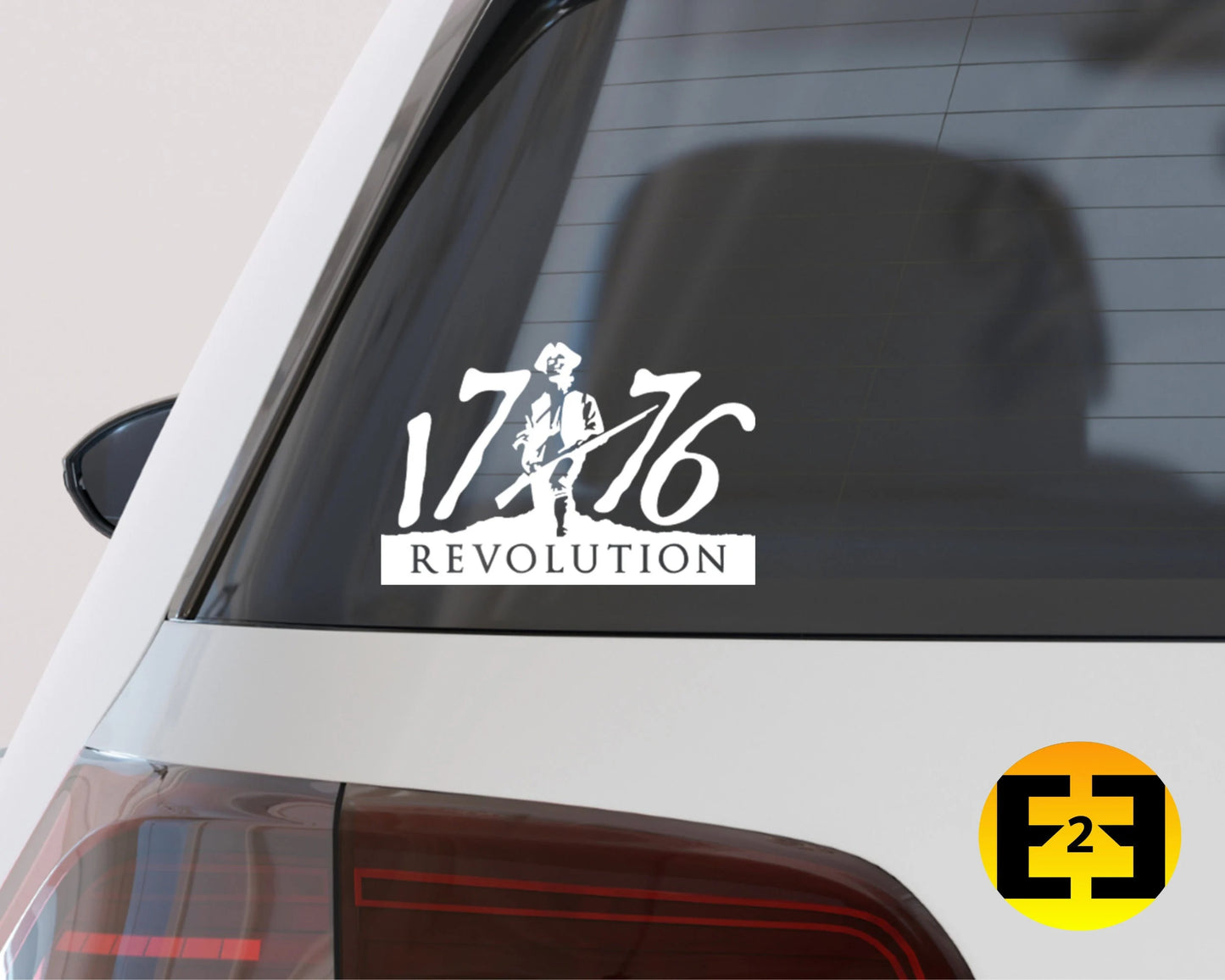 car decal 1776 Revolution Minute Man DAR sticker