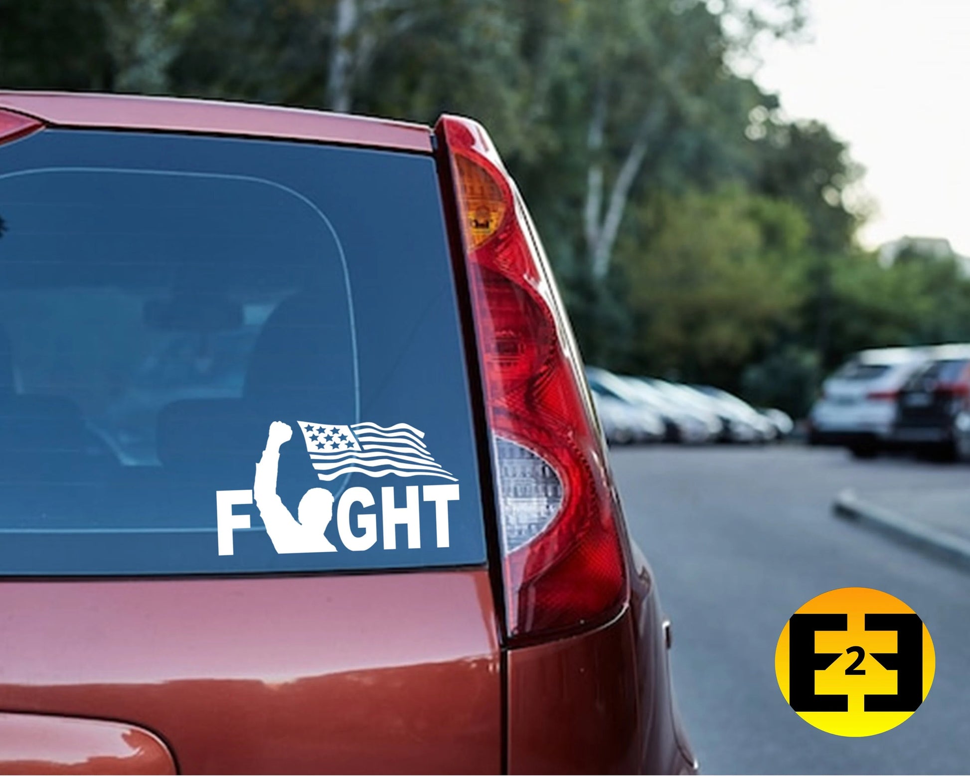 car decal Trump Fight American sticker window
