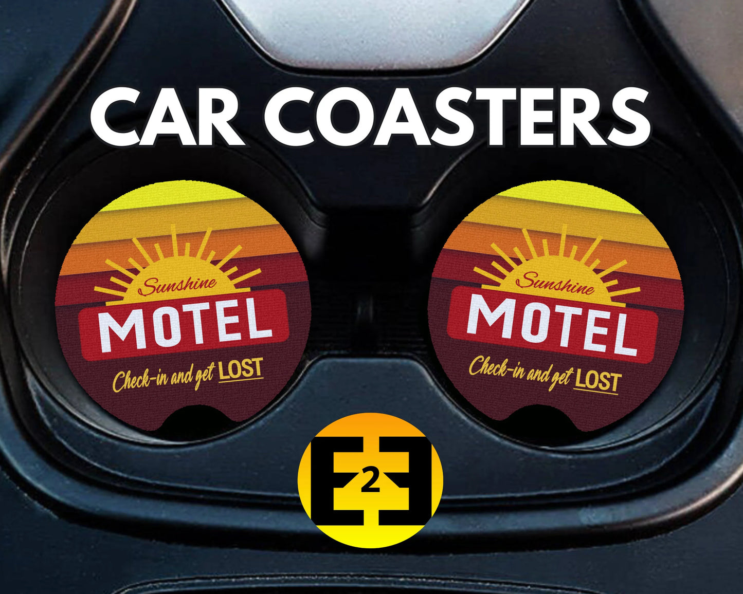 The Lost Room Sunshine Motel car coasters