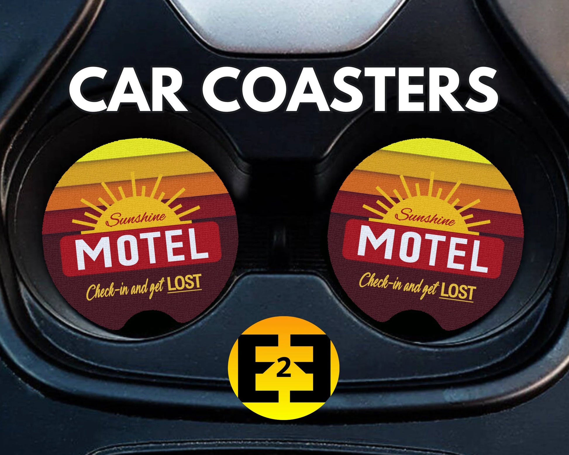 The Lost Room Sunshine Motel car coasters