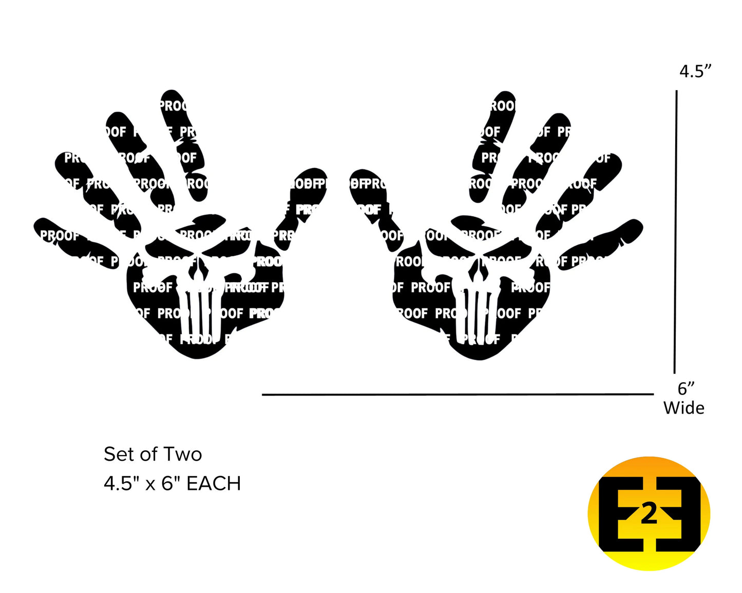 car decal Jeep Punisher wave sticker proof