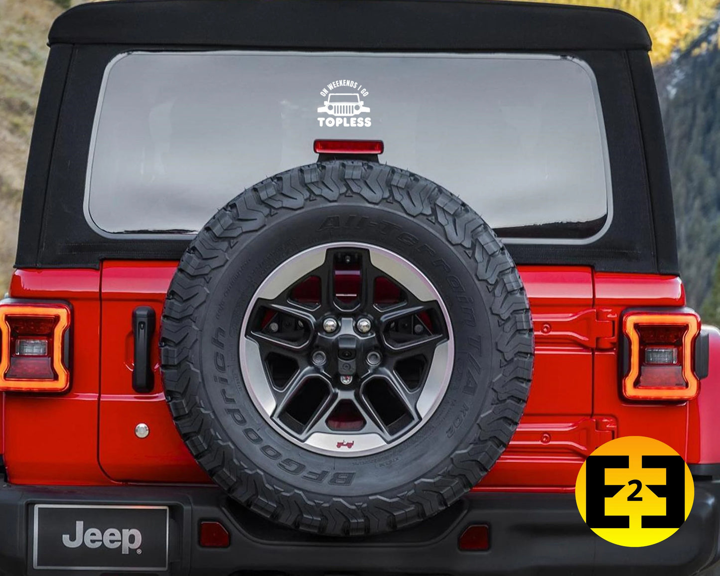 car decal Jeep weekend topless sticker window