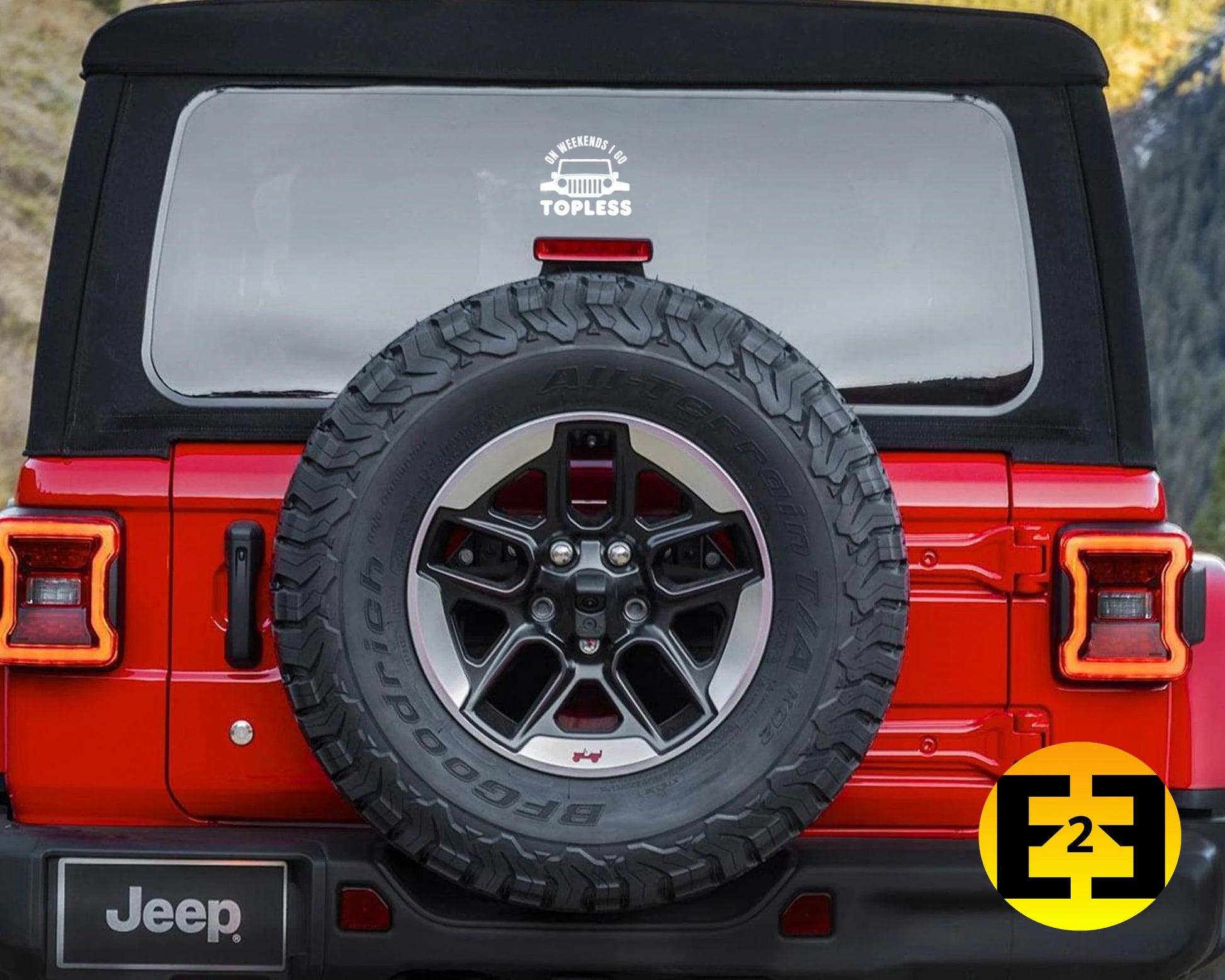 car decal Jeep weekend topless sticker window