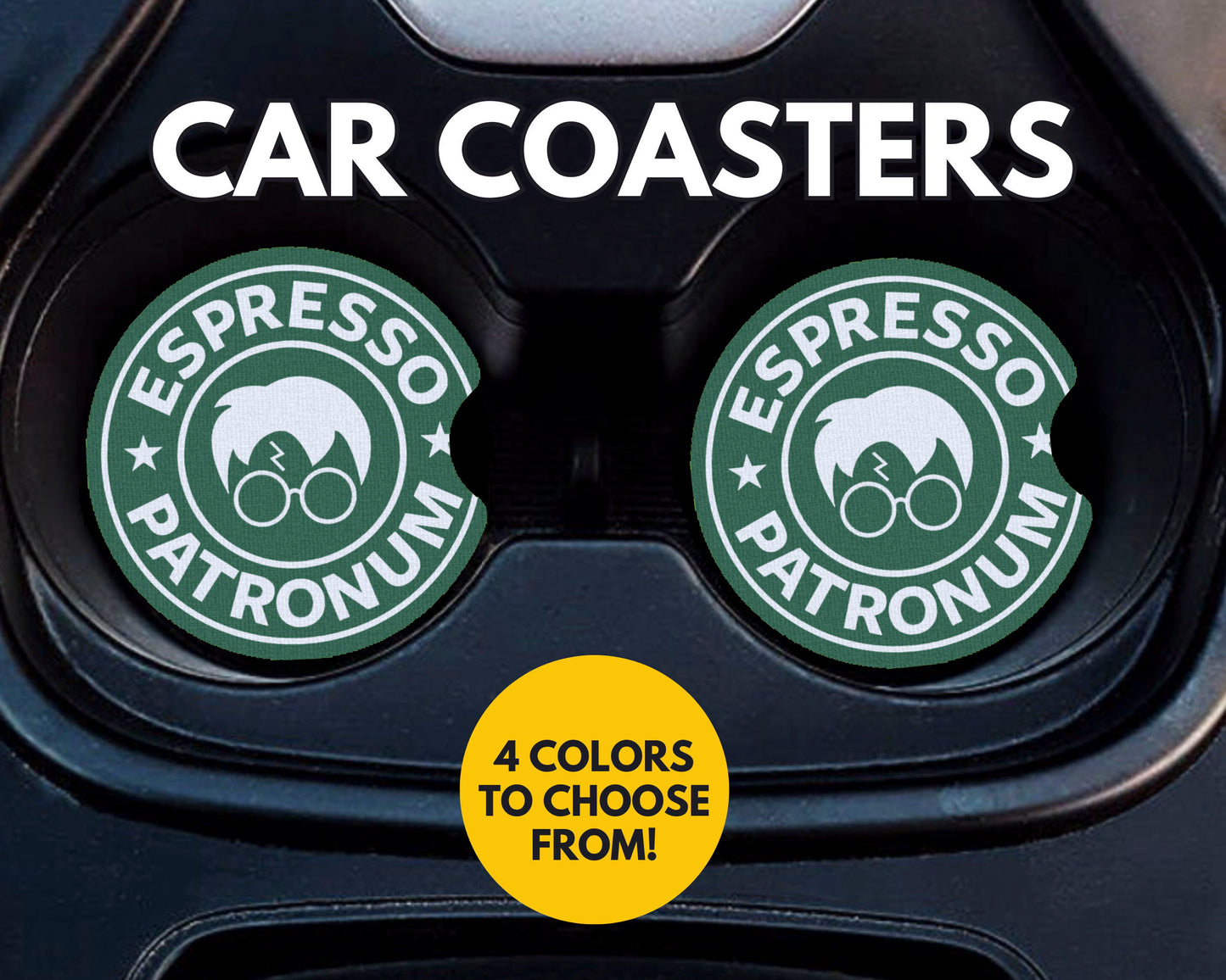 Harry Potter espresso patronum car coasters