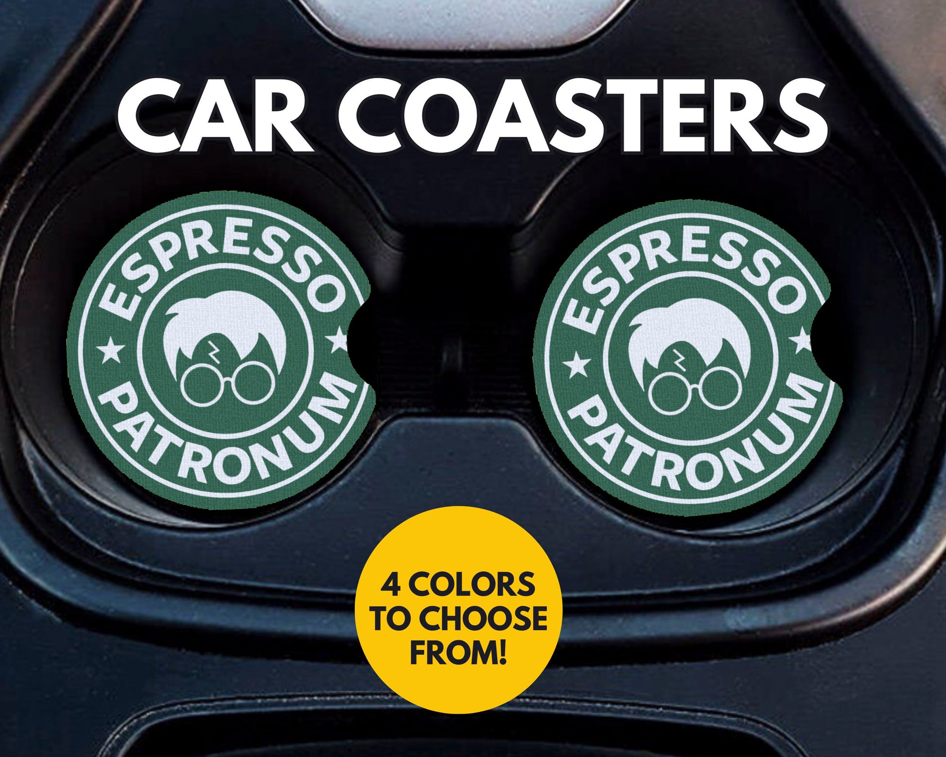 Harry Potter espresso patronum car coasters