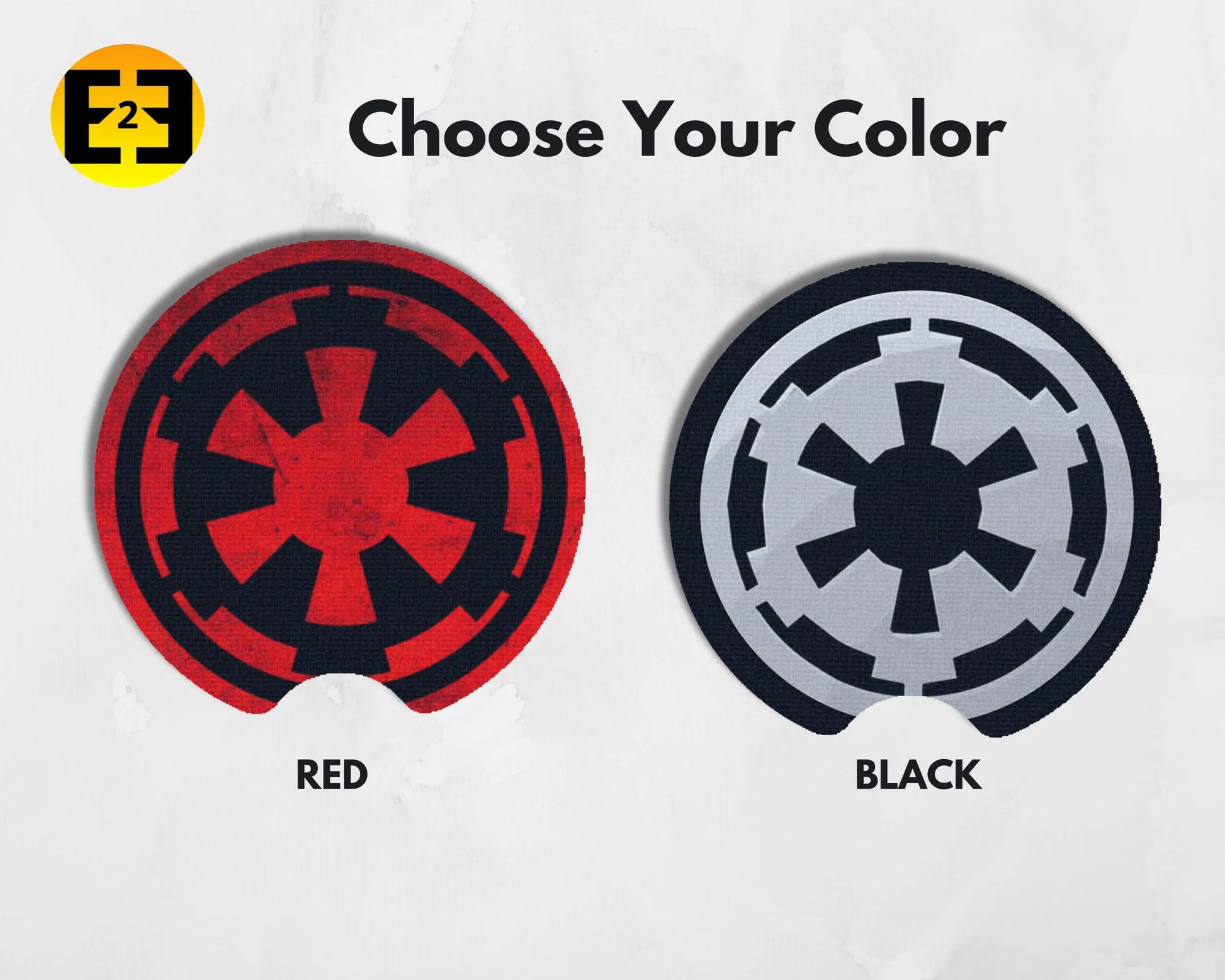Star Wars Galactic Empire insignia car coasters red