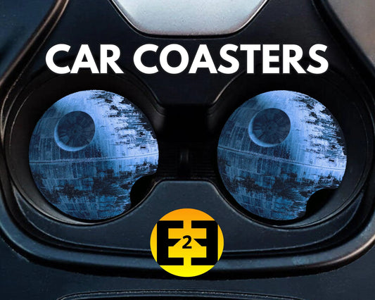 Death star space station car coasters