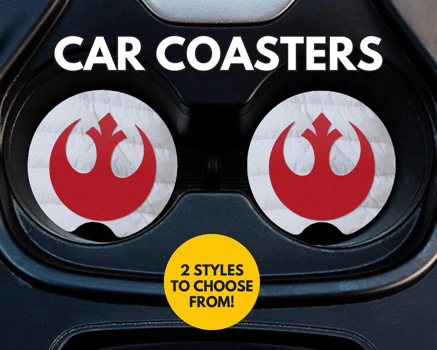 Star Wars Rebel Alliance insignia car coasters