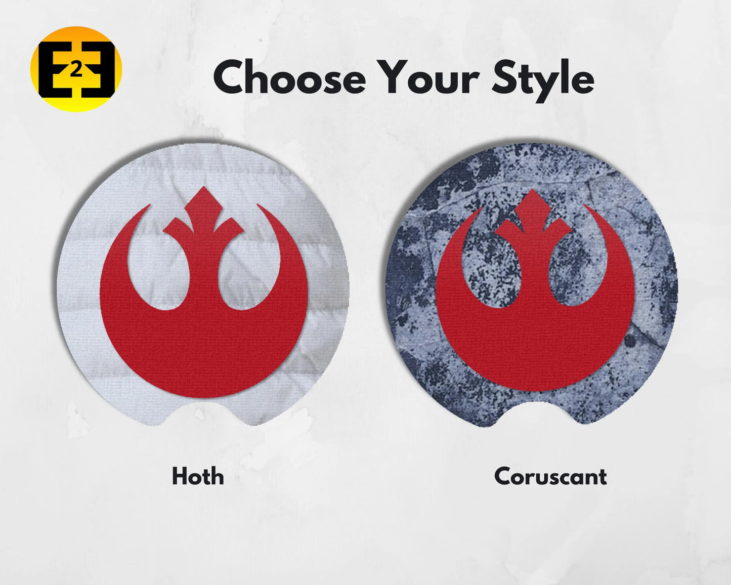 Star Wars Rebel Alliance insignia car coasters hoth planet