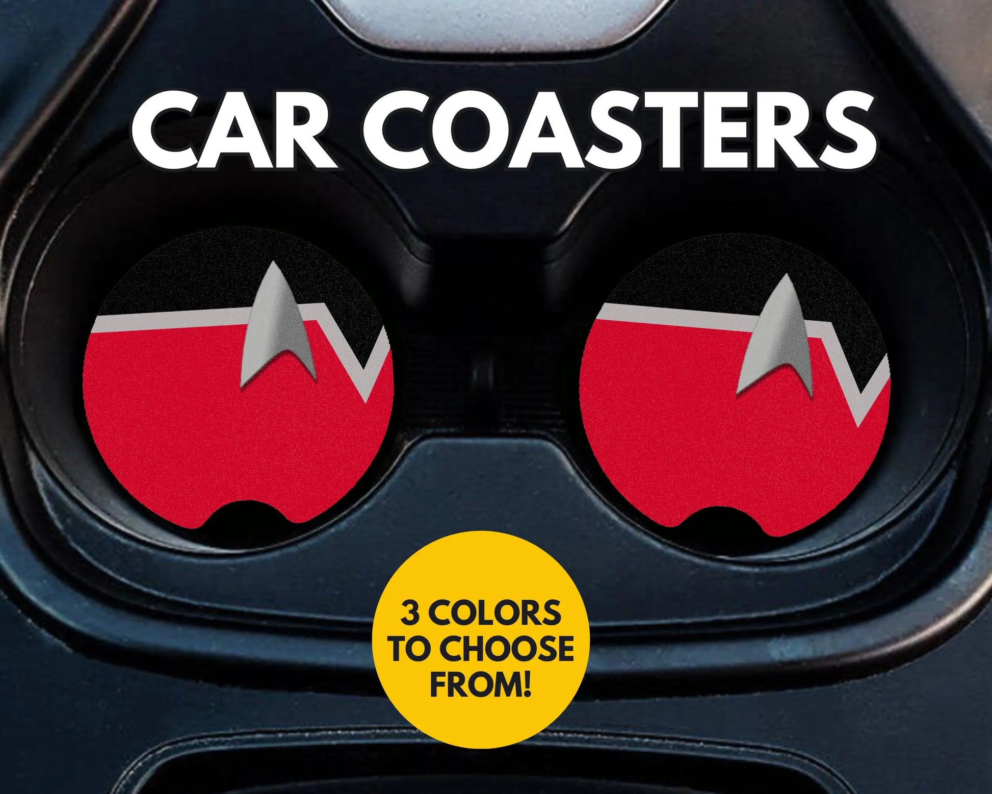 Star Trek Lower Decks uniform car coasters