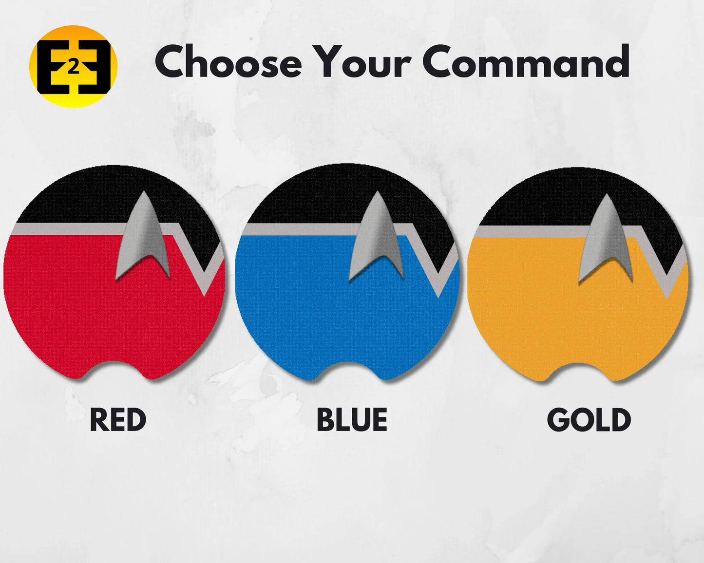 Star Trek Lower Decks uniform car coasters command variety