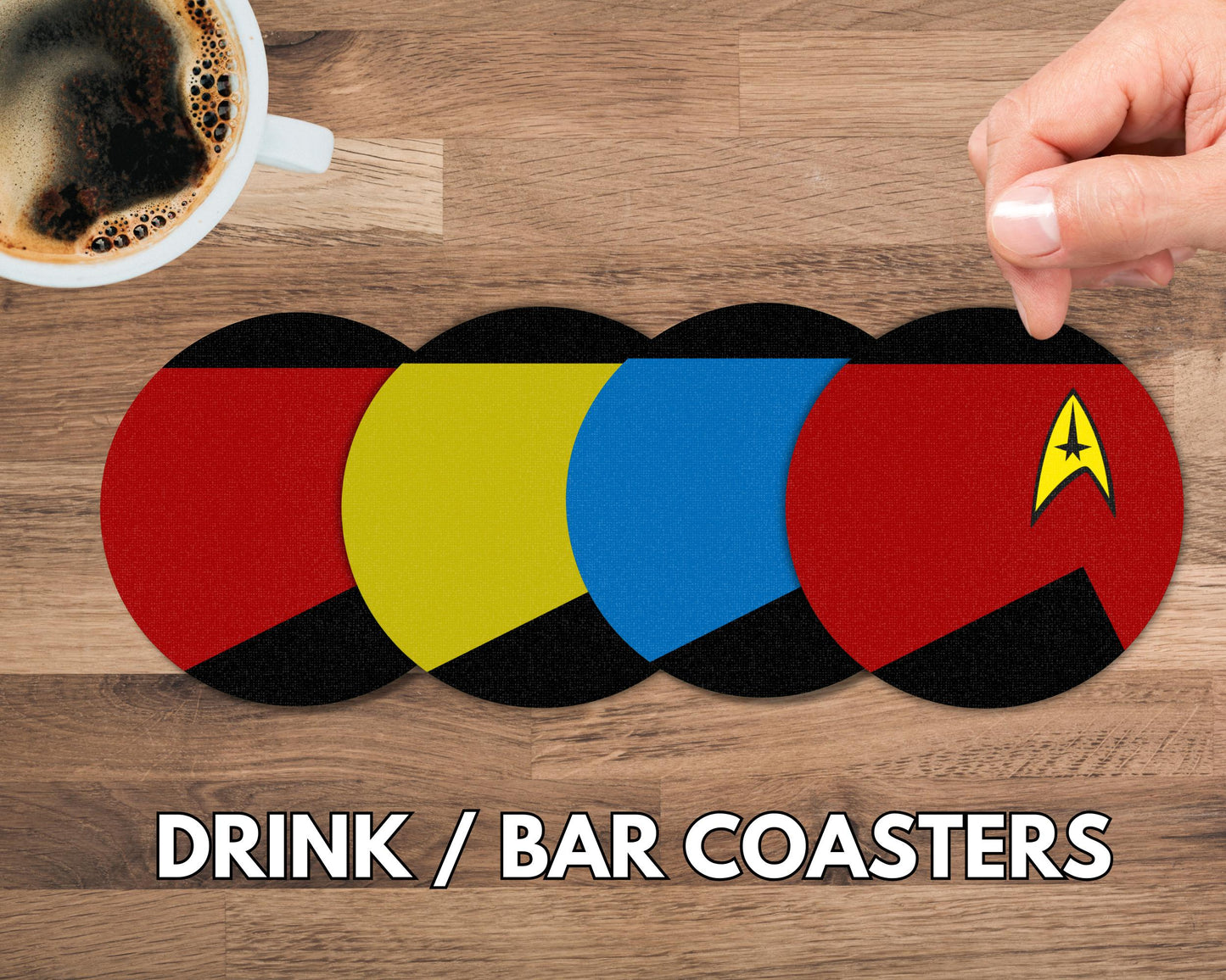 Bar / Drink Coasters - Star Trek - Set of Four
